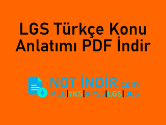 LGS Türkçe Konu Anlatımı PDF İndir
