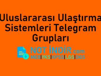Uluslararası Ulaştırma Sistemleri Telegram Grupları