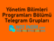 Yönetim Bilimleri Programları Bölümü Telegram Grupları